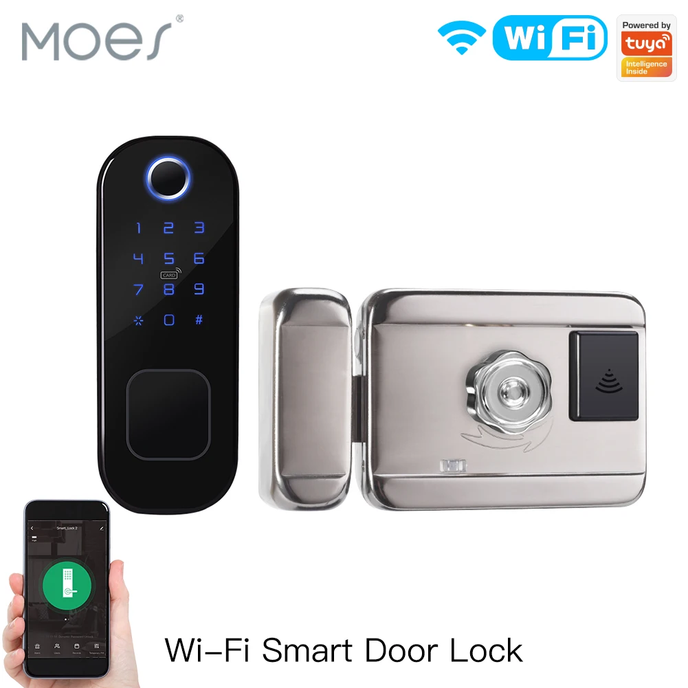 Home Security Door Lock - MOES WiFi Tuya Smart Lock Door