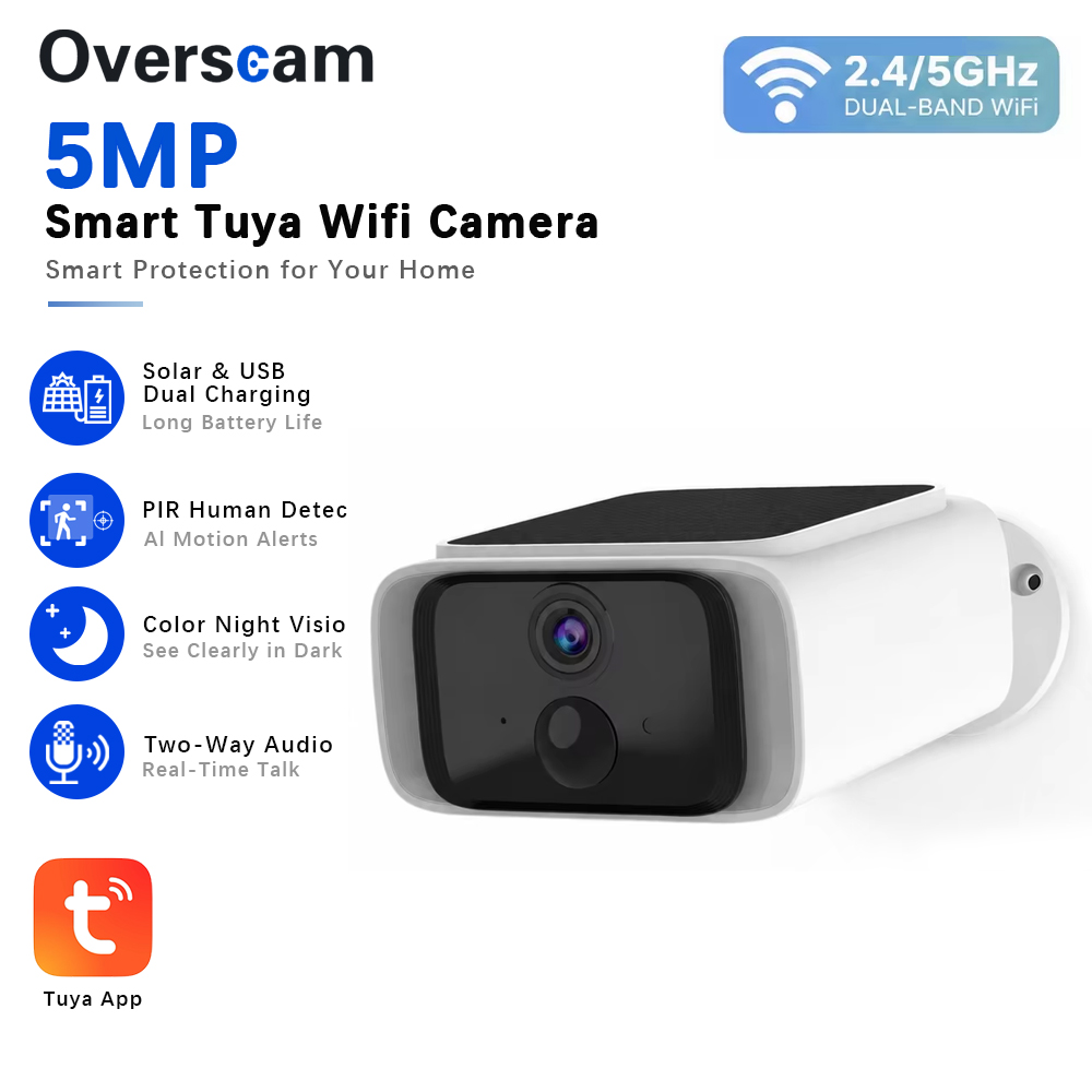 Home Security Installation - Tuya 5MP Solar Security Camera Wireless