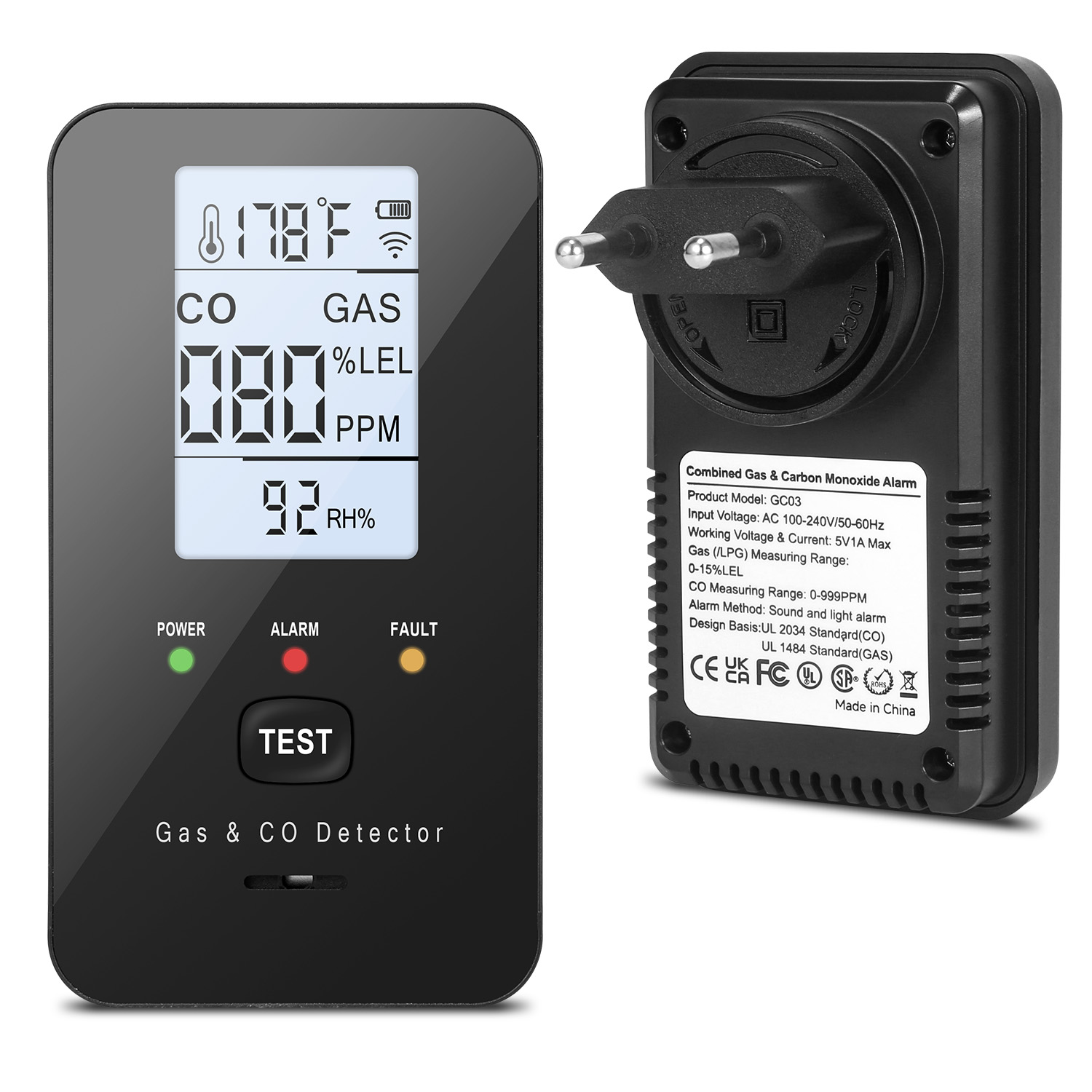 Combination Natural Gas Detect - Home Security Gadgets review and price