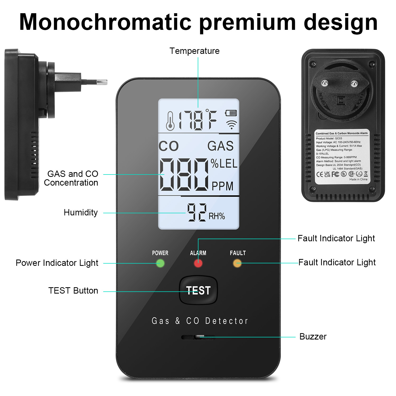 Combination Natural Gas Detect - Home Security Gadgets review and price