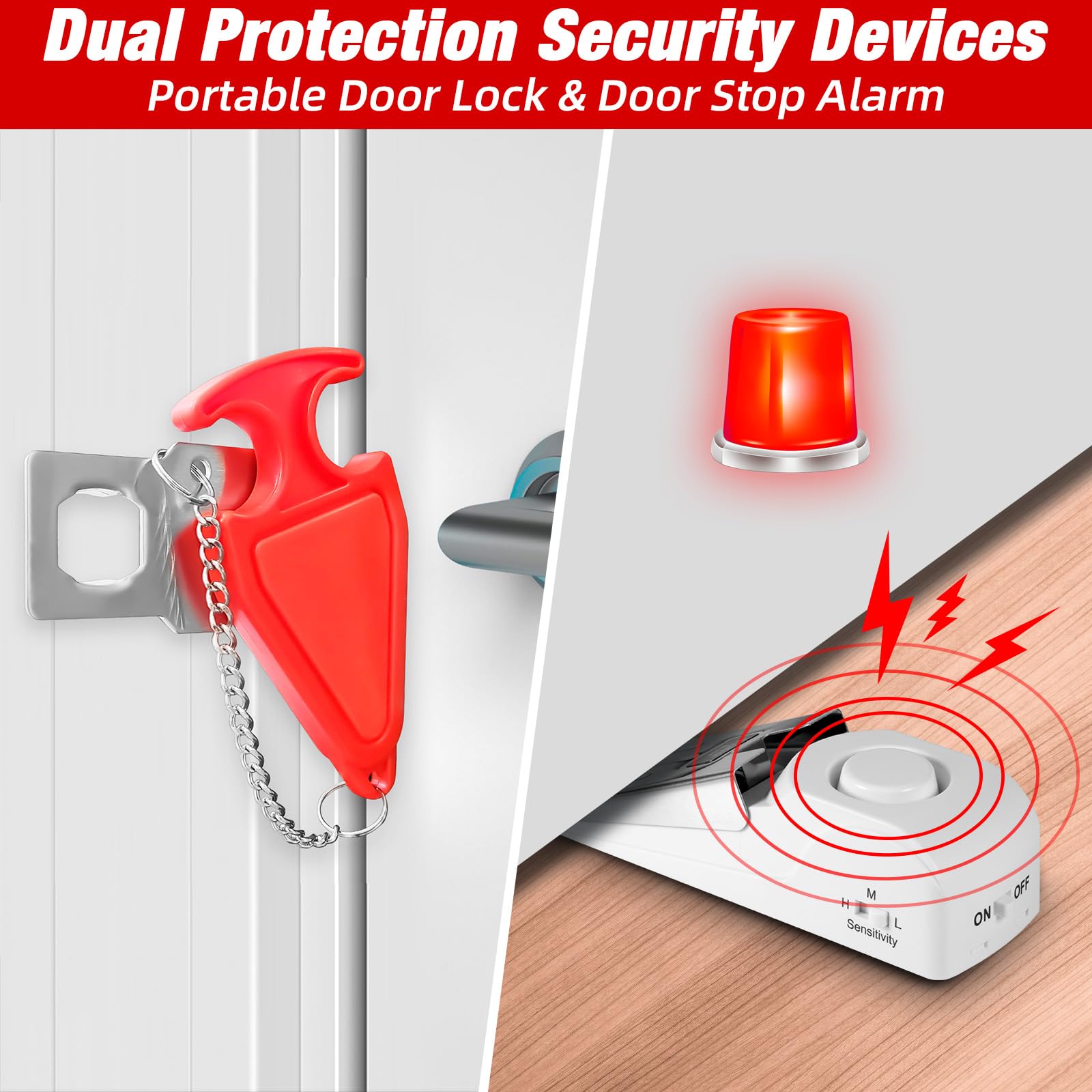 Portable Door Stop Alarm Trave - Home Security Installation review and price