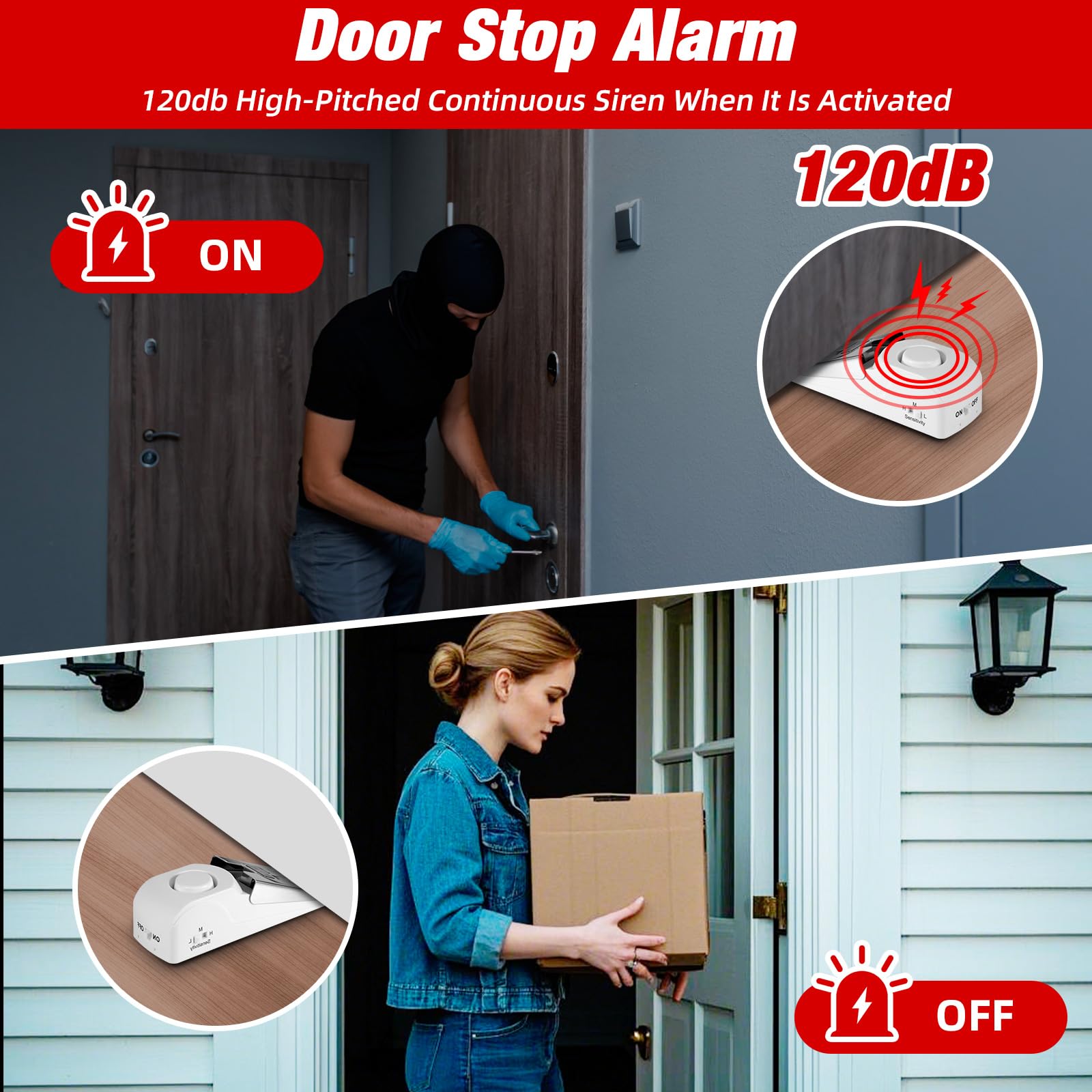 Portable Door Stop Alarm Trave - Home Security Installation review and price