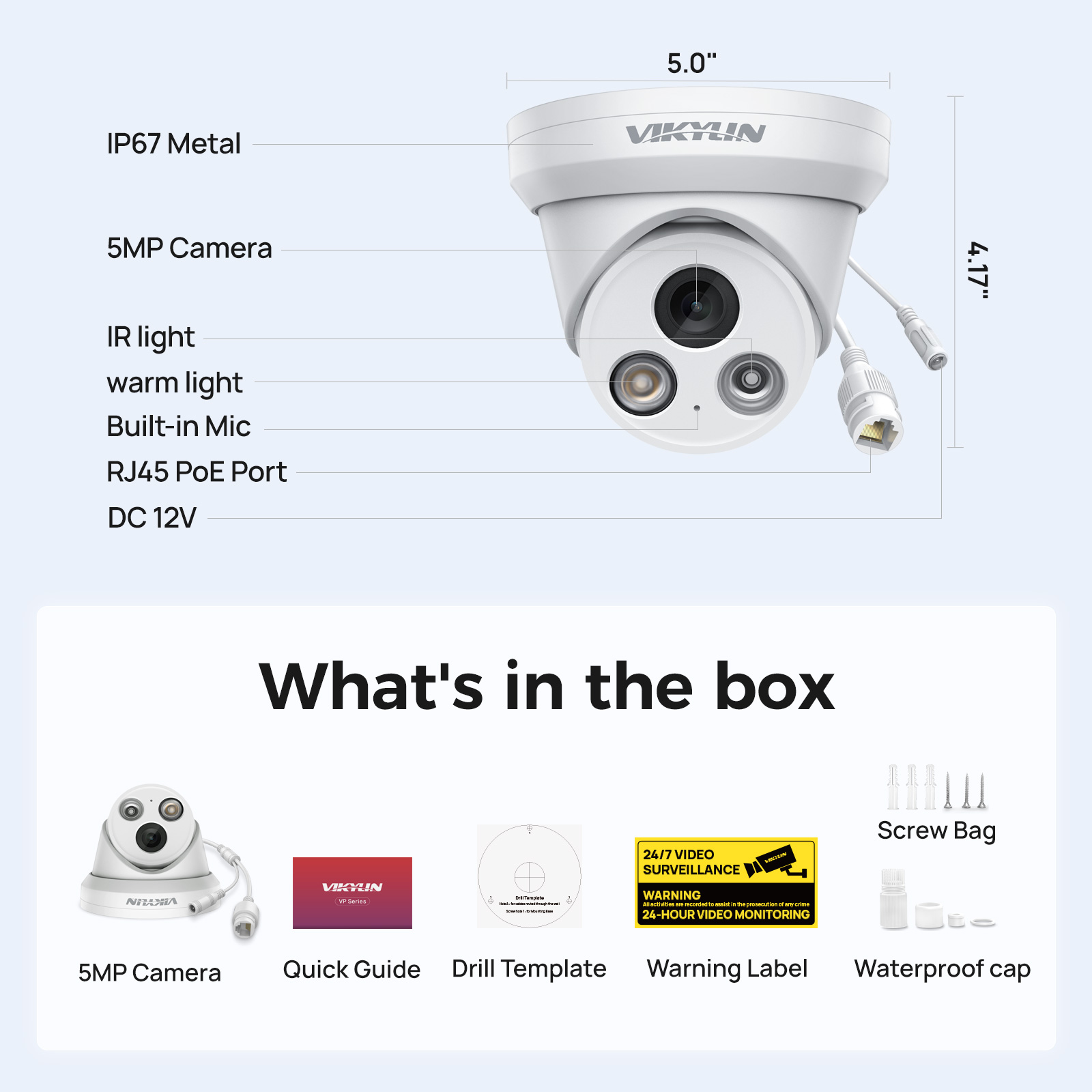 VIKYLIN 5MP Smart Dual Light I - Home Security Service review and price