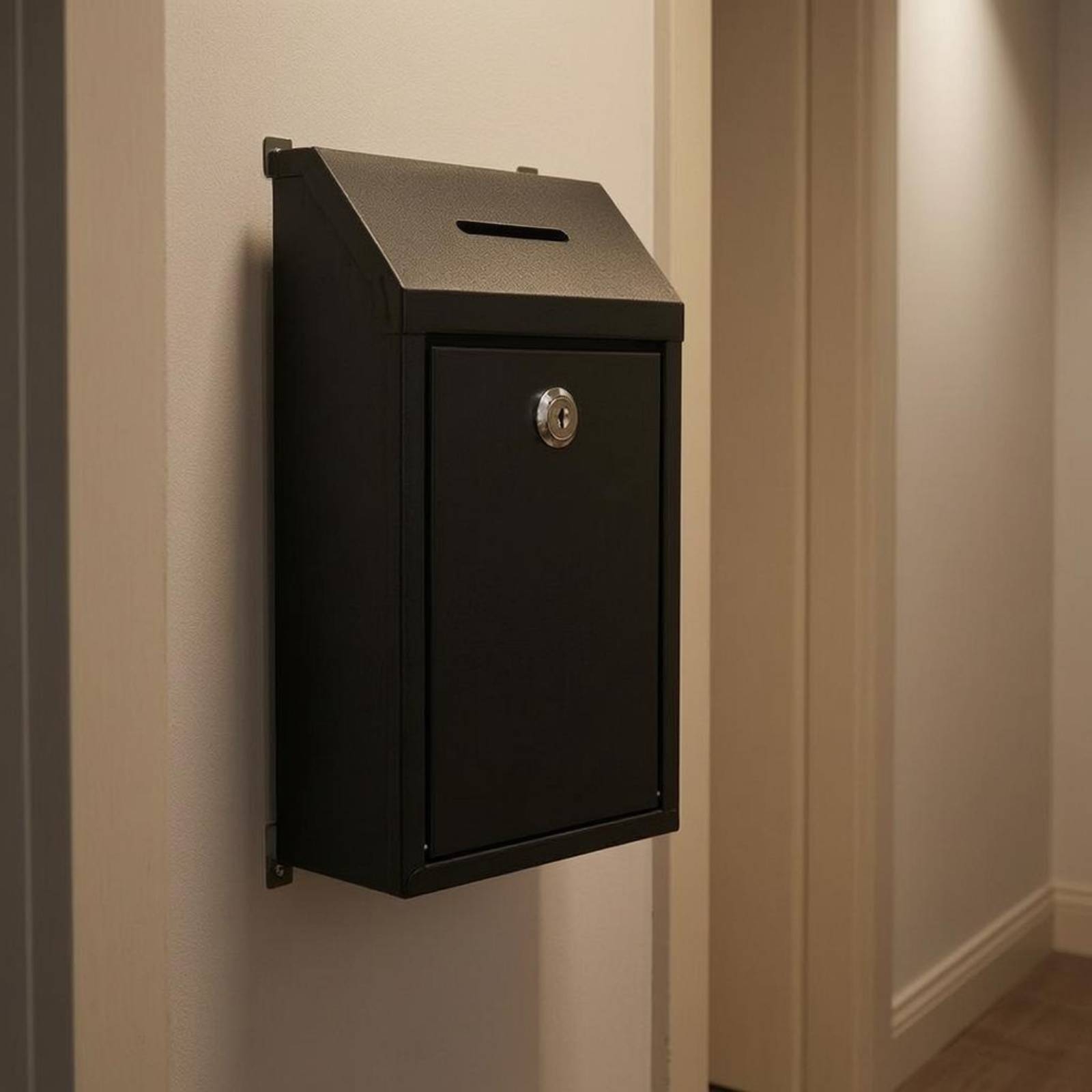 Slanted-Top Mailbox Mail Slot  - Home Security Service review and price