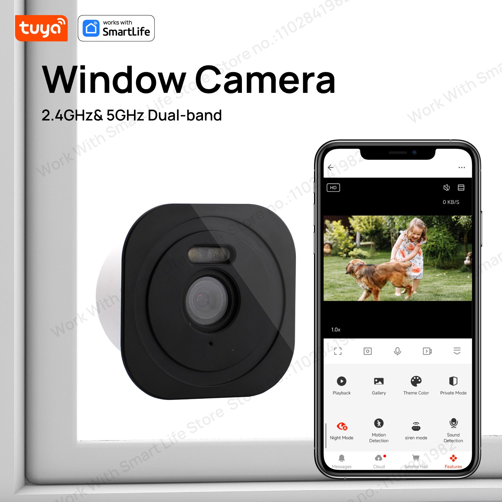 3MP 2K Tuya Window Camera,2.4G - Home Security Robot review and price