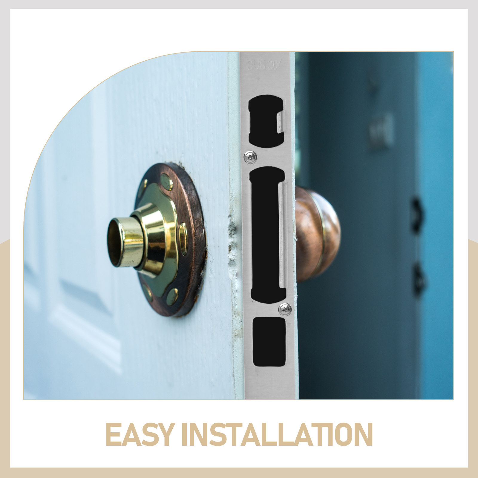 3Pcs Premium Stainless Steel A - Home Security Door Lock review and price