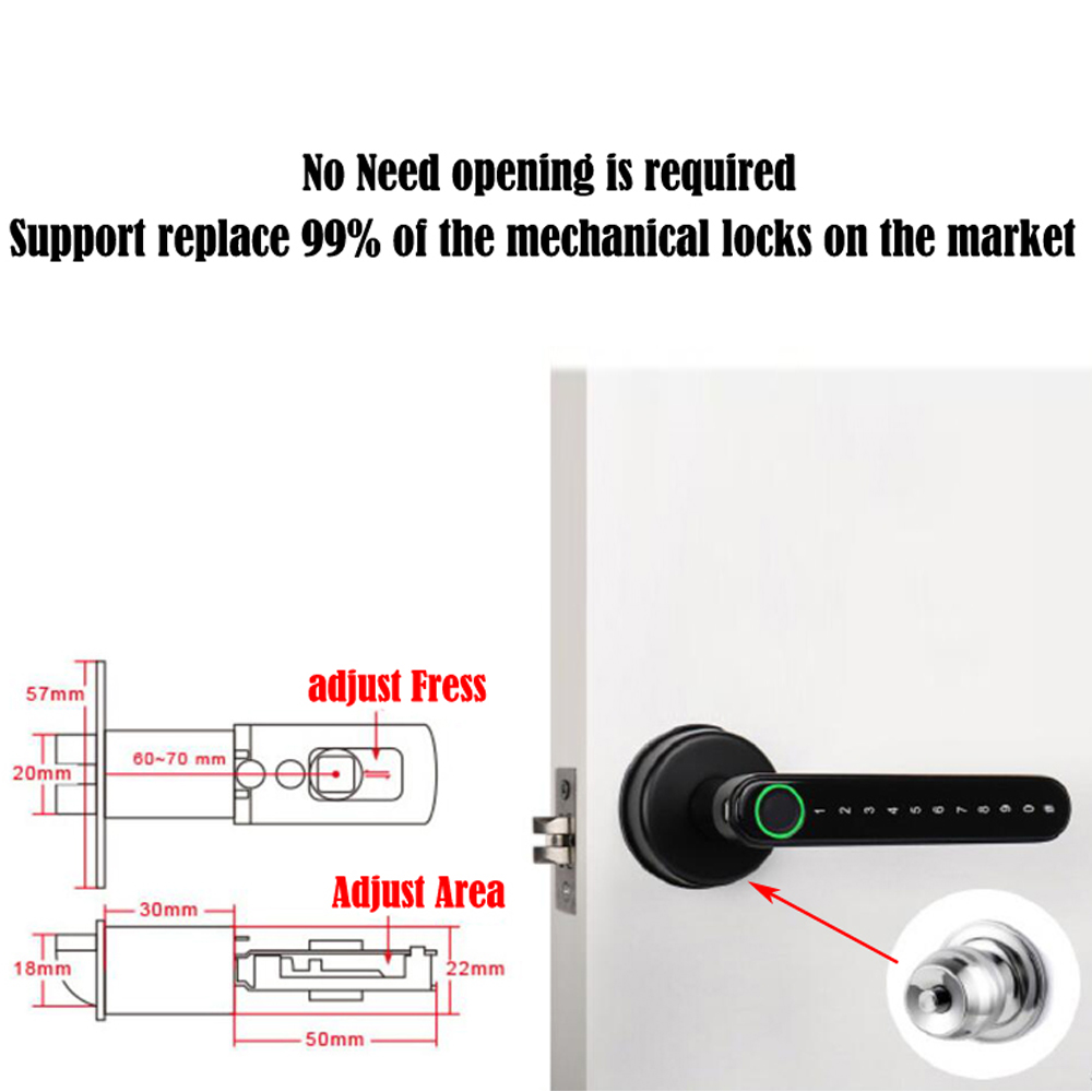 TTLock Smart Bluetooth Fingerp - Home Security Door Lock review and price