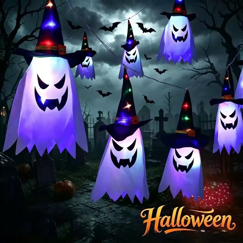 Halloween Glowing Witch Hat La - Home Security Yard Sign review and price