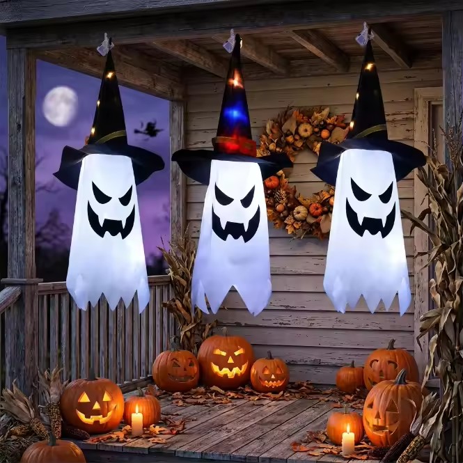 Halloween Glowing Witch Hat La - Home Security Yard Sign review and price