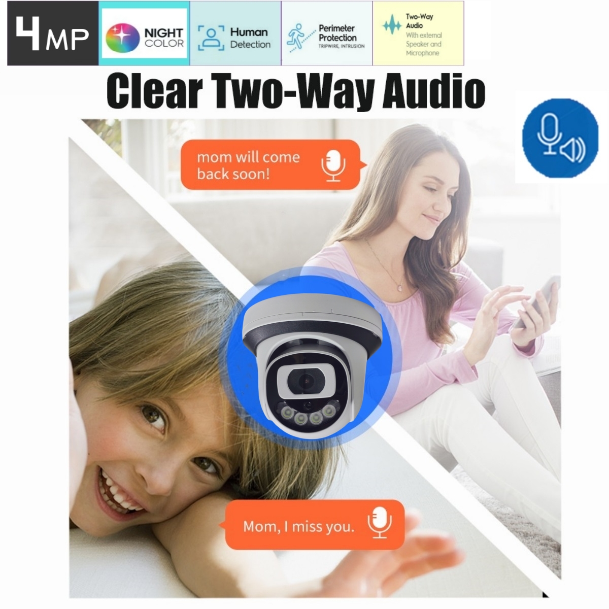 4MP WiFi Security Camera Indoo - Home Security Video Systems review and price