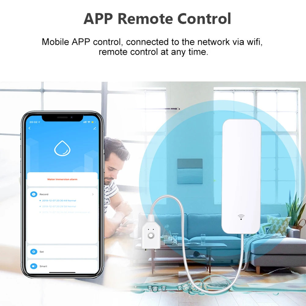 Tuya WiFi Zigbee Water Sensor  - Home Security Equipment review and price