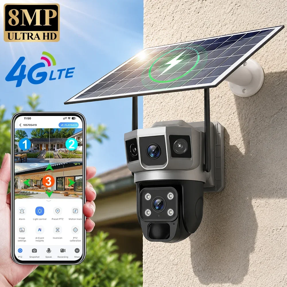 V380 4K 3 Screens 4G Camera So - Home Security Installation review and price