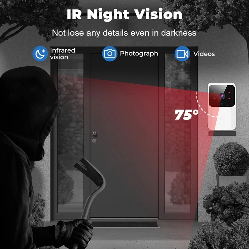 Smart Home WiFi Video Doorbell - Home Security Video Systems review and price