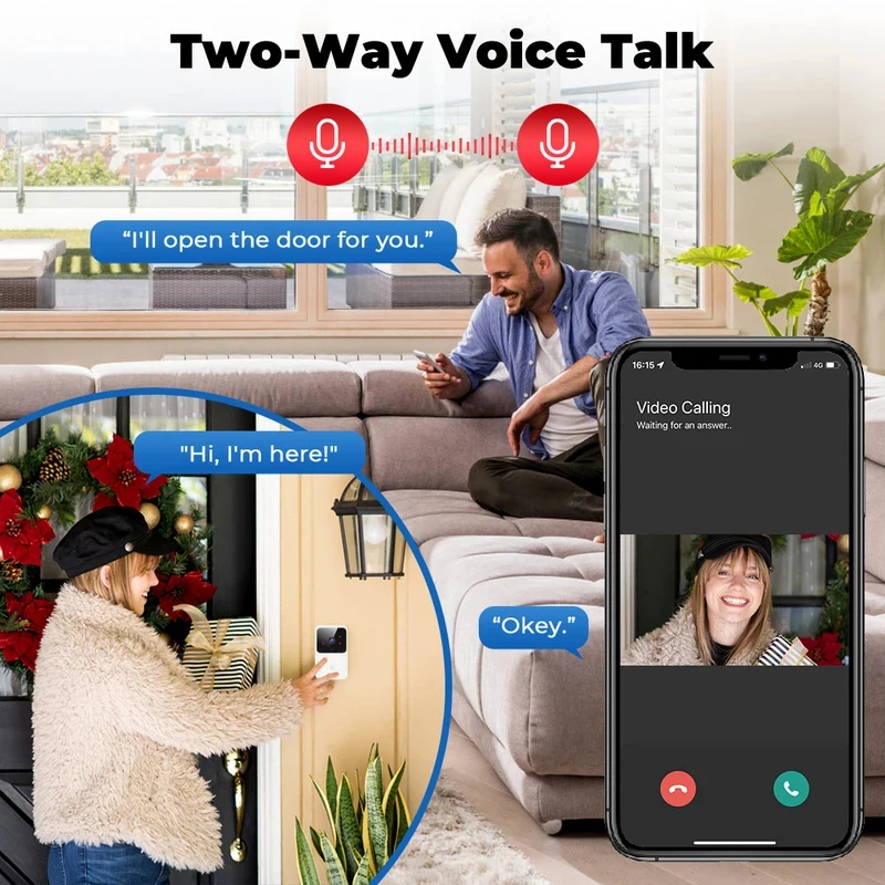 Smart Home WiFi Video Doorbell - Home Security Video Systems review and price