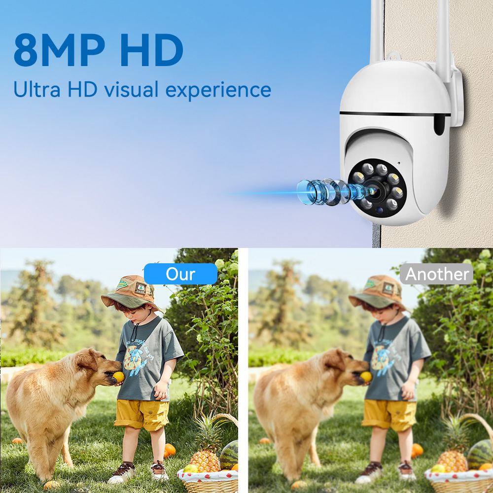 8MP 2.4G Wifi IP CCTV Camera C - Home Security Lights Outdoors review and price