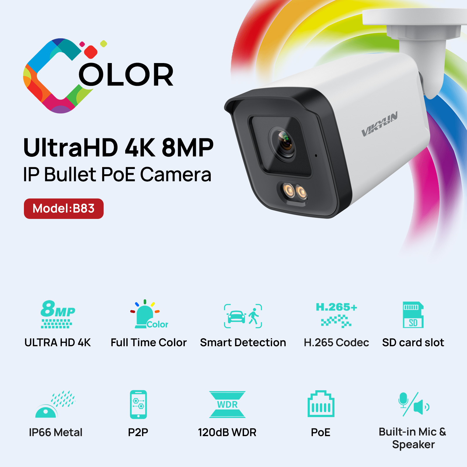 VIKYLIN Full Colo 8MP HD IP Se - Home Security Service review and price