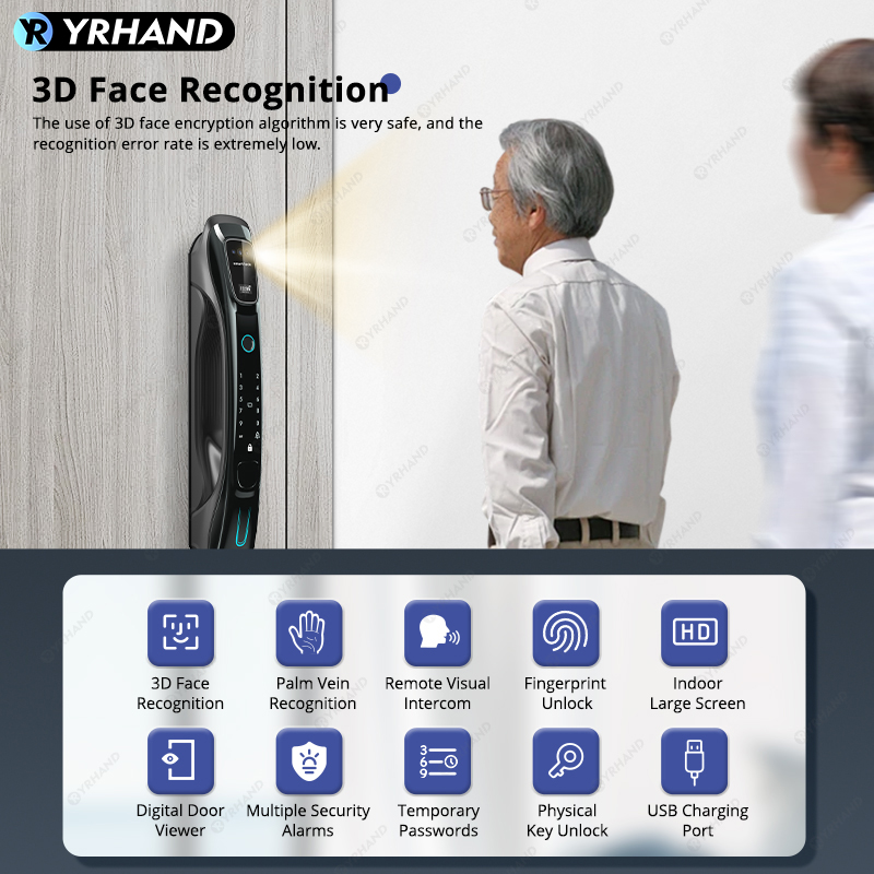 Smart Lock 3D Face Recognition - Home Security Door Lock review and price